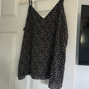 Cute black and white polka dot camisole